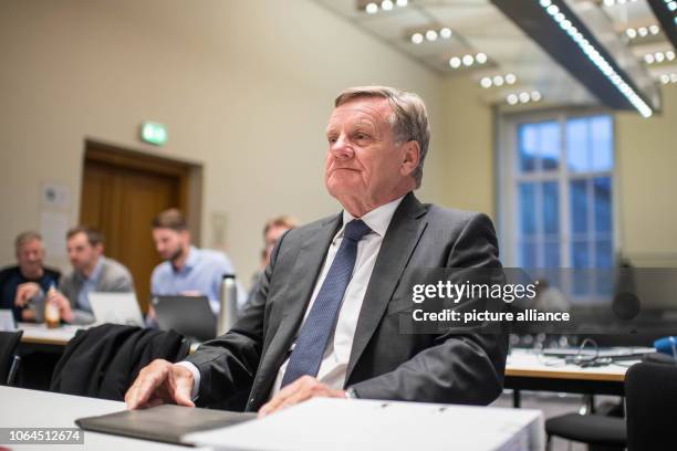 November 2018, Berlin: Former Berlin airport chief Hartmut Mehdorn is waiting to be questioned by the BER investigative committee in the House of...