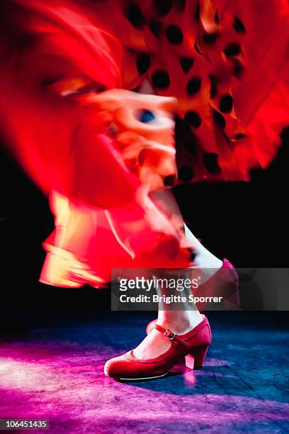 flamenco feet dancing - flamencos stock-fotos und bilder