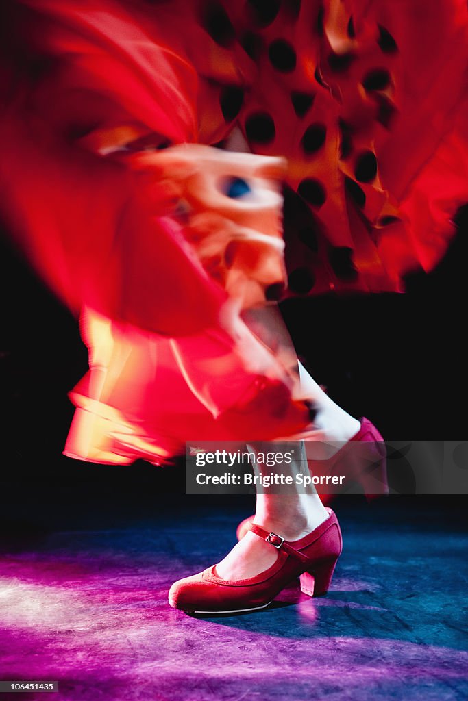 Flamenco feet dancing