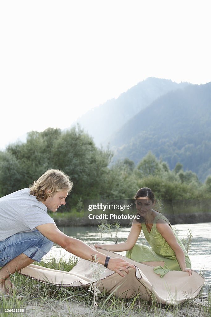 Free Time by the River in the Mountains