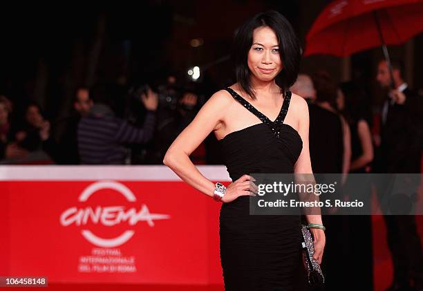 Yu Hsiu Camille Chen attends the "Little Sparrows" premiere during the 5th International Rome Film Festival at Auditorium Parco Della Musica on...