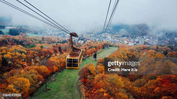 zao, yamagata, japan, autumn view - miyagi prefecture stock pictures, royalty-free photos & images