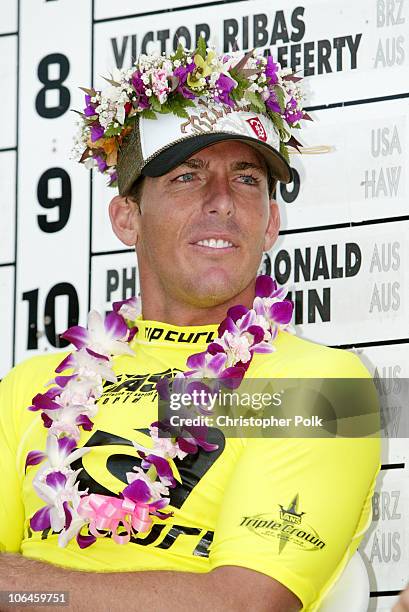 Andy Irons of Hawaii placed second in the Rip Curl Cup 2003 at Sunset Beach on the North Shore of Hawaii Dec. 4, 2003