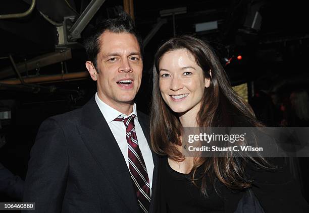 Johnny Knoxville and wife Naomi Nelson attend the 'Jackass 3D' afterparty at Jet Black on November 2, 2010 in London, England.