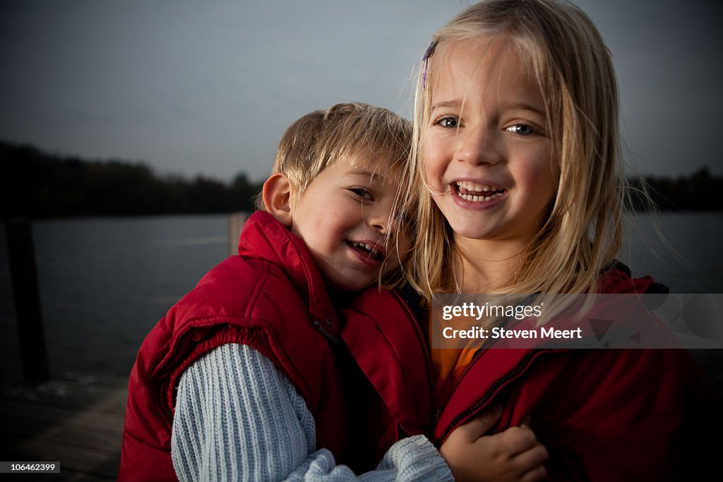 Stan and Janneke hugging