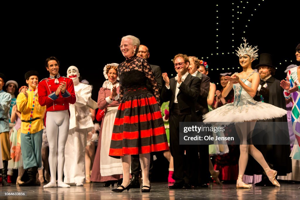 Queen Margrethe Of Denmark Attends Nutcracker Ballet Premiere In Copenhagen