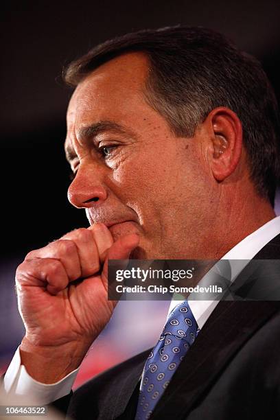 Fighting back tears as he recounted his rise from humble beginnings to the presumed Speaker of the House, House Minority Leader Rep. John Boehner...