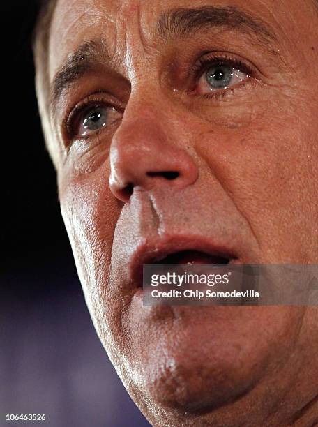 Fighting back tears as he recounted his rise from humble beginnings to the presumed Speaker of the House, House Minority Leader Rep. John Boehner...