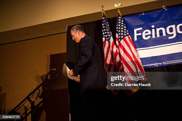 Democratic candidate for Wisconsin, Russ Feingold concedes to Republican candidate Ron Johnson during his election night party in the midterm...