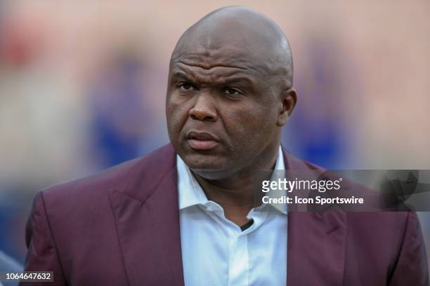Analyst Anthony Darelle "Booger" McFarland before a NFL game between the Kansas City Chiefs and the Los Angeles Rams on November 19, 2018 at the Los...
