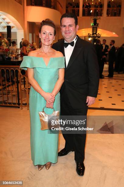 Hubertus Heil and his wife Solveig Orlowski during the 67th Bundespresseball at Hotel Adlon on November 23, 2018 in Berlin, Germany.