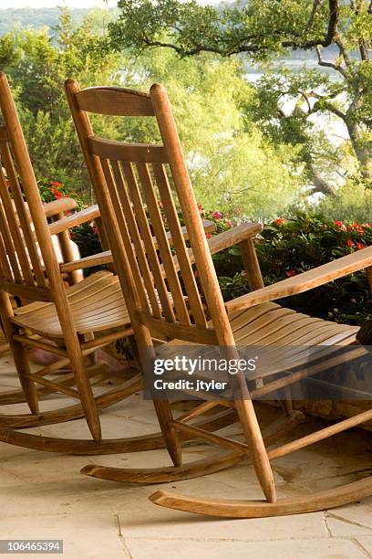 rockers - rocking chair stock pictures, royalty-free photos & images