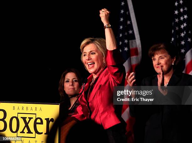 Sen. Barbara Boxer attends a post election party November 2, 2010 in Hollywood, California. U.S. Sen. Barbara Boxer won a tight Senate race in...