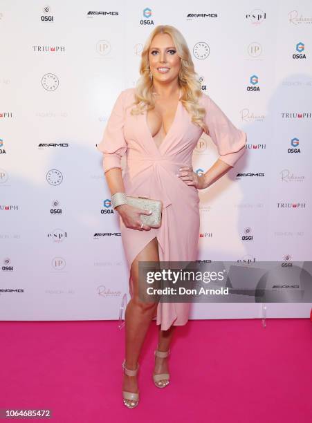 Mel Greig attends FASHION + AID 2018 Sydney on November 24, 2018 in Sydney, Australia.