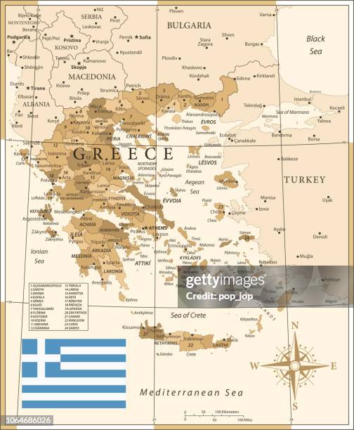 stockillustraties, clipart, cartoons en iconen met 25 - griekenland - vintage gouden 10 - greece v albania