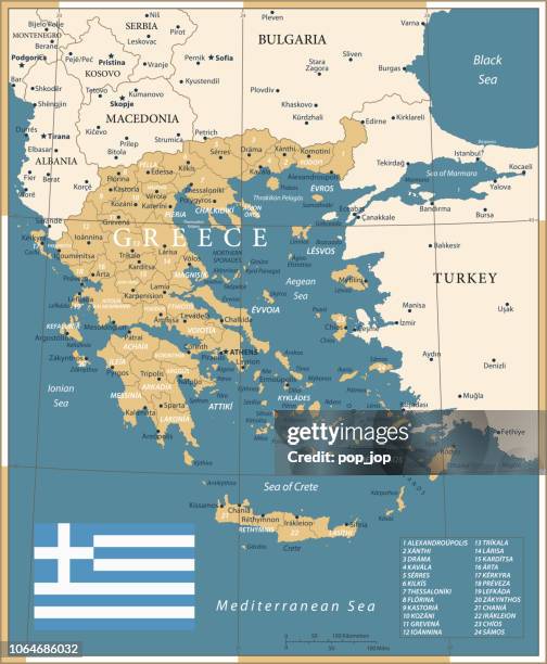 Greek Map Icon Illustrations, cliparts, dessins animés et icônes de Greek Islands Map ...