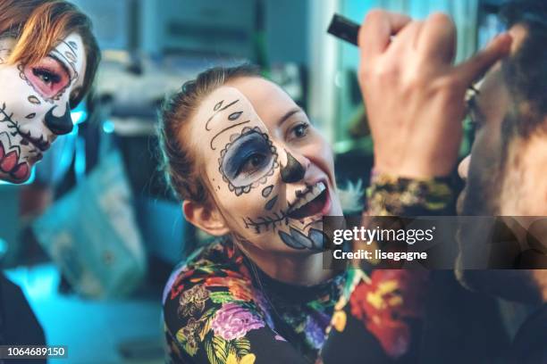 day of the dead - man make up stock pictures, royalty-free photos & images