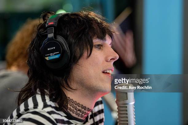 Luke Spiller of The Struts as they visit the Elvis Duran show at Z100 Studio on November 07, 2018 in New York City.