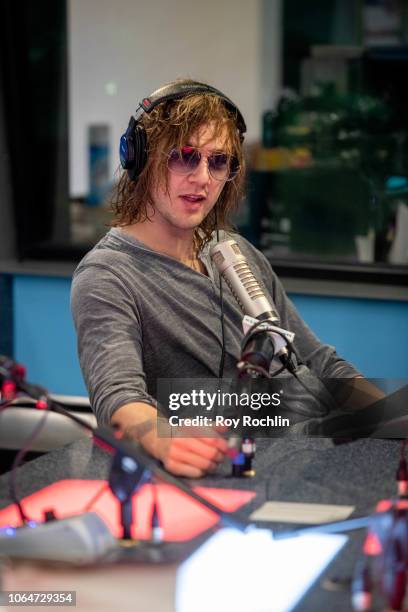 Gethin Davies of The Struts as they visit the Elvis Duran show at Z100 Studio on November 07, 2018 in New York City.