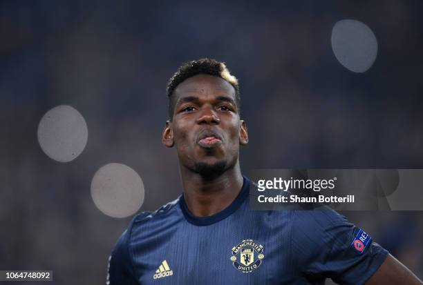 Paul Pogba of Manchester United before the UEFA Champions League Group H match between Juventus and Manchester United at Allianz Stadium on November...