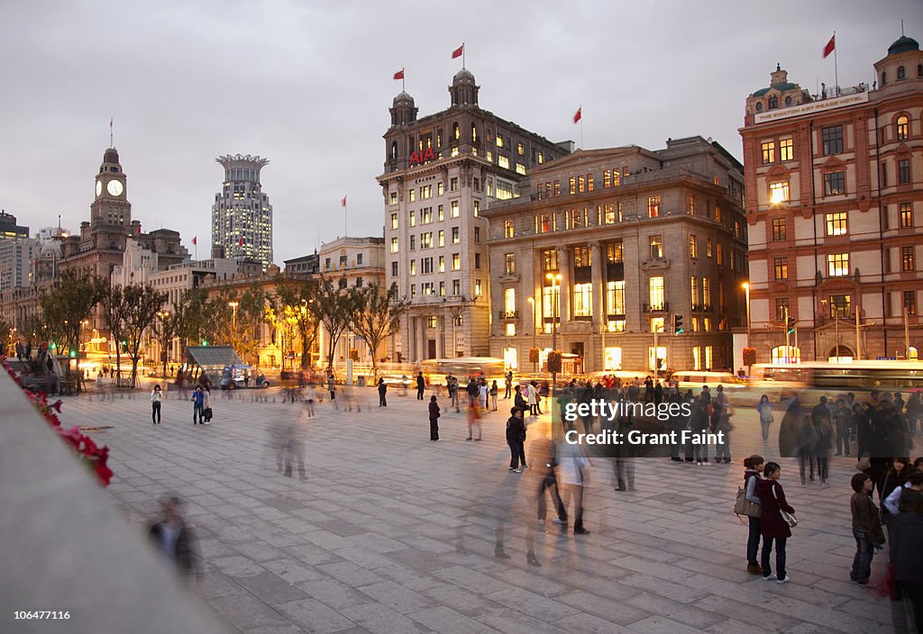 Urban area at night