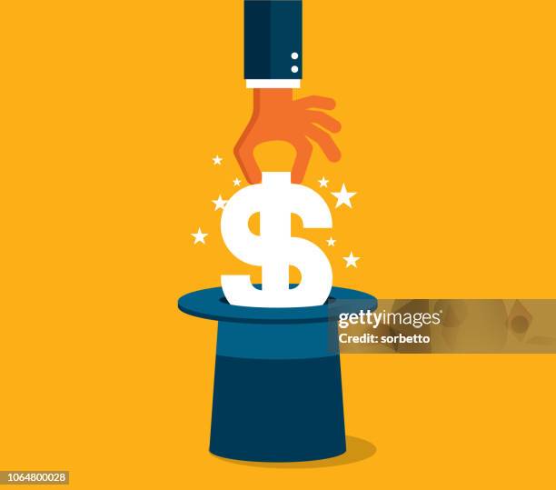 easy money - financial wizard stock illustrations
