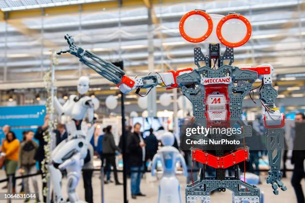 The unique robots of Smartrobot.solutions including the dancing cyborg Elettre which is unique in the world is seen on November 24th, 2018 In...