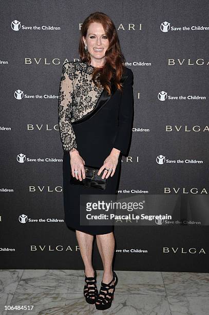 Actress Julianne Moore arrives at the Bvlgari Express for Save The Children Party at Salone delle Fontane, during The 5th International Rome Film...