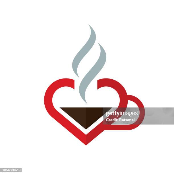 ilustraciones, imágenes clip art, dibujos animados e iconos de stock de taza de café - coffee heart