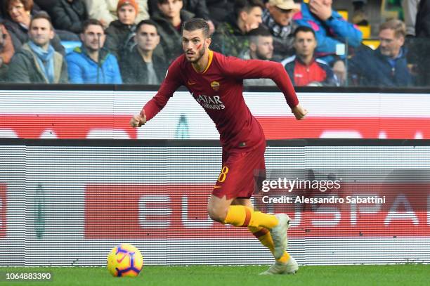 Davide Santon of AS Roma in action during the Serie A match between Udinese and AS Roma at Stadio Friuli on November 24, 2018 in Udine, Italy.