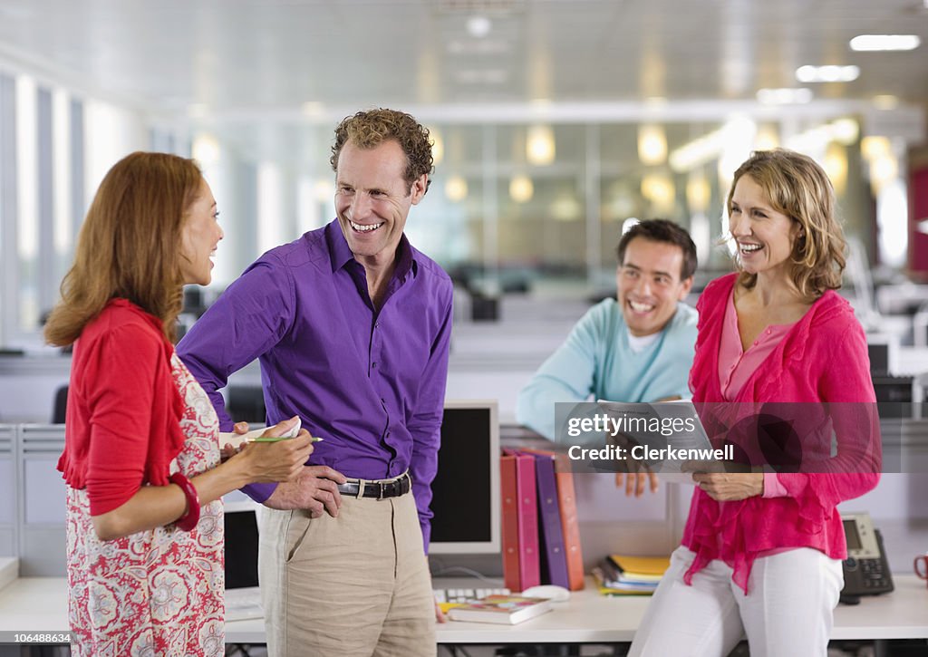 Business colleagues having an informal meeting at office