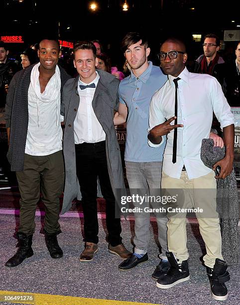 Kalvin LaMey, Jordan Gabriel, Alex Murdoch and Ryan-Lee Seager FYD attend the 'Due Date' Premiere at The Empire Cinema, Leicester Square on November...