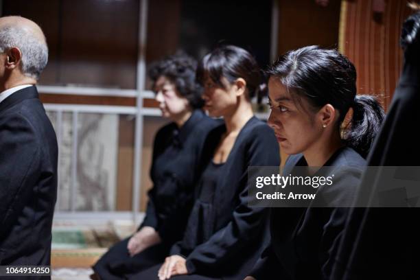 japanese funeral ceremony - family funeral stock pictures, royalty-free photos & images