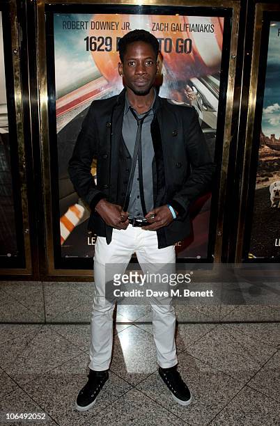 Factor contestant John Adeleye attends the 'Due Date' Premiere at The Empire Cinema, Leicester Square on November 3, 2010 in London, England.