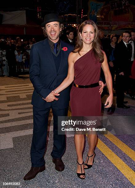 Robert Downey Jr and wife Susan Downey attend the 'Due Date' Premiere at The Empire Cinema, Leicester Square on November 3, 2010 in London, England.