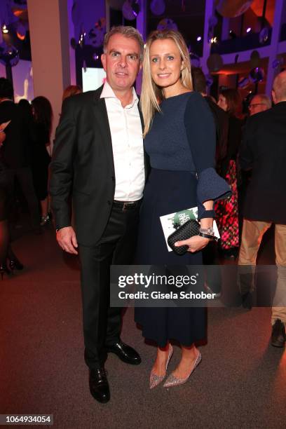 Of Lufthansa Carsten Spohr and his wife Vivian Spohr during the PIN Party at Pinakothek der Moderne on November 24, 2018 in Munich, Germany.