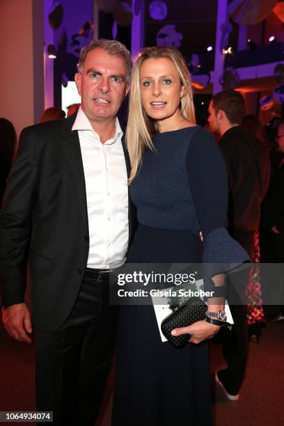 Of Lufthansa Carsten Spohr and his wife Vivian Spohr during the PIN Party at Pinakothek der Moderne on November 24, 2018 in Munich, Germany.