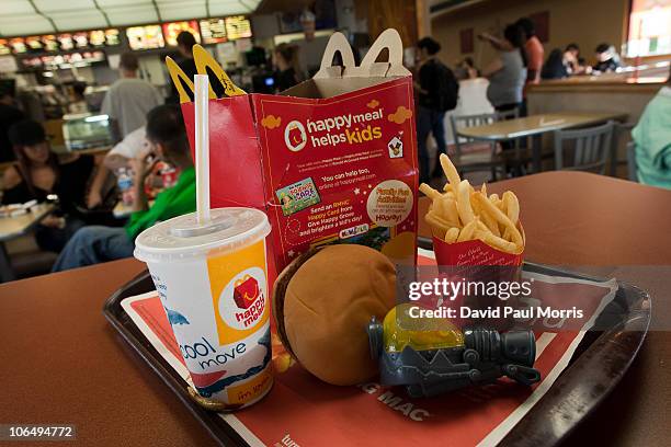 Photo illustration of a Happy Meal at McDonald's on November 3, 2010 in San Francisco, California. San Francisco became the first city in the nation...