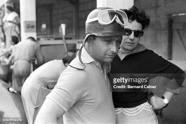 Juan Manuel Fangio, Grand Prix of Italy, Autodromo Nazionale Monza, 13 September 1953. Juan Manuel Fangio in the pits during prctice for the 1953...