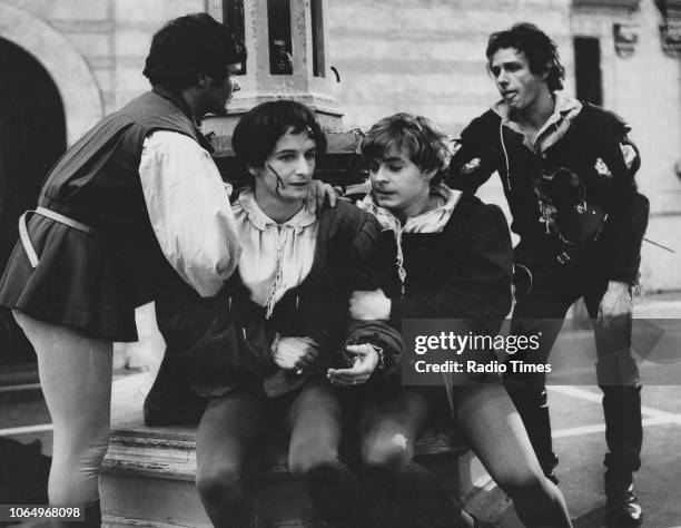 Actors David Griffin and Hywel Bennett in a scene from the BBC Play of the Month 'Romeo and Juliet', March 9th 1967.