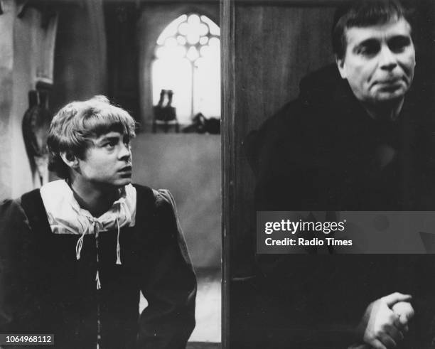 Actors Hywel Bennett and Anthony Newlands in a scene from the BBC Play of the Month 'Romeo and Juliet', March 9th 1967.