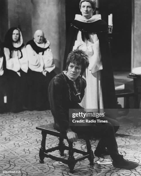 Actors Janet Suzman and Ronald Pickup in a scene from the BBC Play of the Week 'St Joan', April 11th 1968.