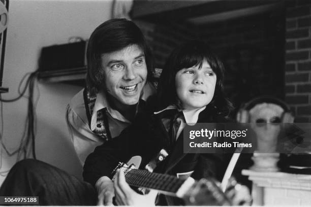 Portrait of singer Marty Wilde and his son Ricky at their home in Hertfordshire, photographed for Radio Times in connection with the television show...