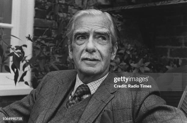 Outdoor portrait of former British Prime Minister Anthony Eden, 1st Earl of Avon, 1974.