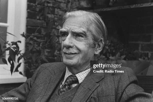 Outdoor portrait of former British Prime Minister Anthony Eden, 1st Earl of Avon, 1974.