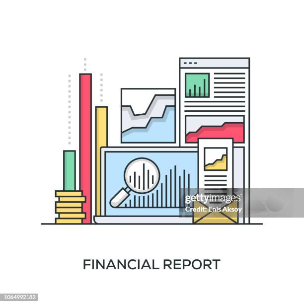 ilustrações de stock, clip art, desenhos animados e ícones de financial report banner - capital architectural feature