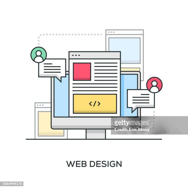 web design banner - homepage stock illustrations