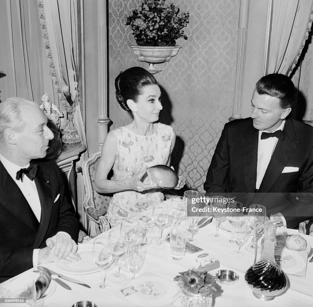 Audrey Hepburn, Baron Guy De Rothschild And Hubert De Givenchy 1964