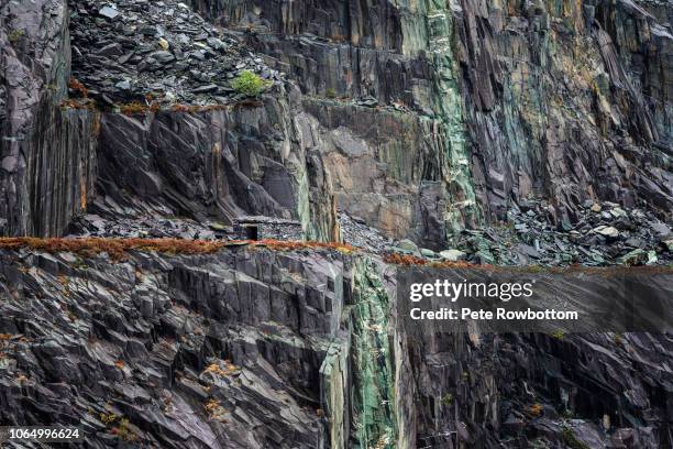 quarrymans hut - dinorwic quarry - dinorwic quarry stock-fotos und bilder