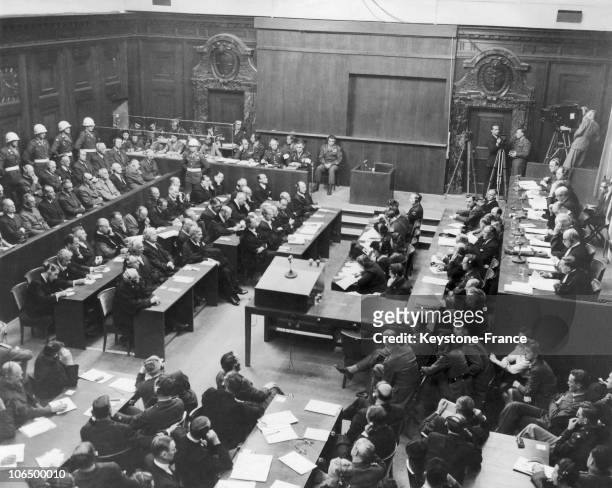 At The Nuremberg Trials Before The International Military Tribunal Was Presided Over By Sir Justice Lawrence, The Representative Of Britain'S Royal...
